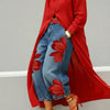 Maud - Hemdblusenkleid und Blumenjeans-Set